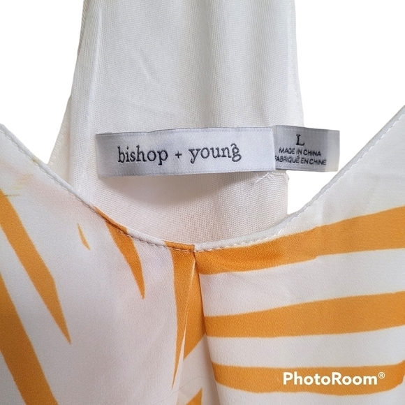 Bishop + Young Orange And White Riviera Print Flowy Tunic Dress - Picture 3 of 10